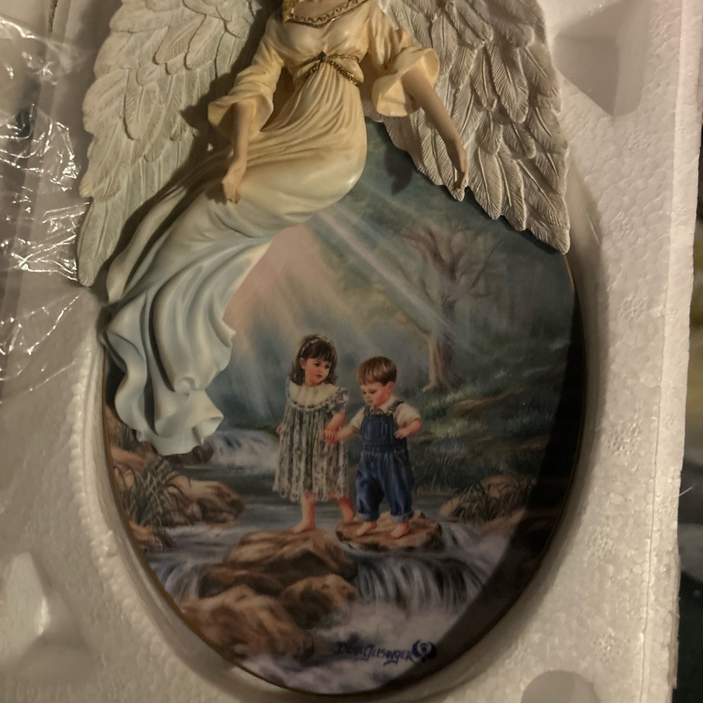 Angel Figurine with Children Scene